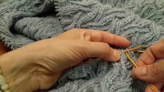 Invisible shoulder seam in knit and purl  grafting for Koivu [upl. by Renrew]