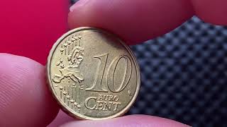 10 euro cent 2019 Greece 24000000 Circulation coins [upl. by Wendall681]