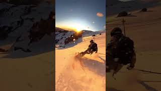 Sunset ride with krisskii in Santiago de Chile blackcrows skiing [upl. by Yaj]