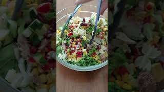 Salade saladrecipe salad سلطة وصفاتسهلة healthyfood وصفاتصحية saladpasta saucemarinade [upl. by Kinnie]