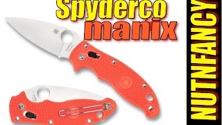 Spyderco Manix 2 LW Orange Nutnfancy [upl. by Ahsemit]