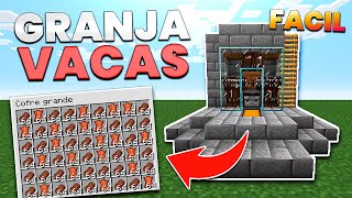 🐄 GRANJA de VACAS FÁCIL  Tutorial Minecraft Java 120 [upl. by Oicnerolf612]