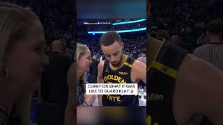 Steph Curry Talking About Guarding Klay Thompson nba dallasmavs warriors viralreels trending [upl. by Sidon]