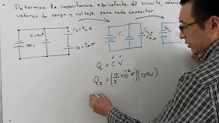 Capacitores en conexión mixta serie  paralelo [upl. by Yduj]