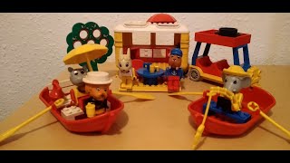 08 Vintage Lego  Fabuland 3622 Rowboat 3680 Camping Caravan [upl. by Teodora893]