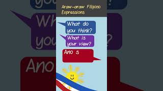 Learn to ask quotWhat do you thinkquot in Filipino araw2fil [upl. by Raphael723]