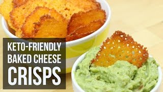 KetoFriendly Baked Cheese Crisps  Low Carb Snack Recipe by Forkly [upl. by Felecia166]