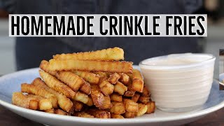 Homemade Crinkle Fries Crispy and Delicious [upl. by Rehctaht]