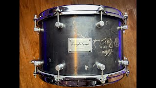 BrighTone Custom Snare Black Iron 14x8quot WORLDWIDE SHIPPING [upl. by Melinde493]