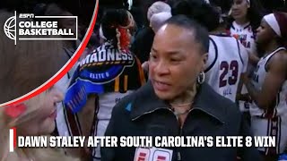 WERE COMMITTED 👏  Dawn Staley on SC reaching 4thstraight Final Four  ESPN College Basketball [upl. by Joshi88]