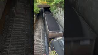 Loaded coal DPUs howling under Blairsville PA on the NS Conemaugh Line norfolksouthern train [upl. by Akired]