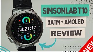 O MELHOR CUSTO BENEFÍCIO  SIMSONLAB T10 Smartwatch 5ATM e Tela AMOLED [upl. by Idelia]