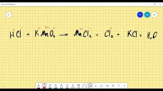 HClKMnO4MnCl2Cl2KClH2O Расстановка коэффициентов методом электронного баланса в ОВР 1047б [upl. by Elayne]