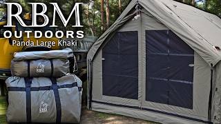 AMAZON HUGE PREMIUM LUXURY INFLATABLE GLAMPING TENT Panda Air Large Khaki from RBM Outdoors [upl. by Noah960]