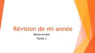 Révosion de miannée  6éme année partie رياضيات باللغه الفرنسيه مراجعه نصف العام [upl. by Tavi]