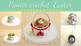 TUTORIEL CROCHET DECO  faire un petit panier pour décoration mariage fêtes et cérémonie [upl. by Adok]