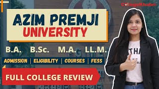 Azim Premji University Bangalore  Admission  Cutoff  Eligibility  Placements  Full Review [upl. by Athelstan]