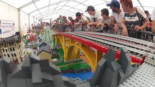 Lego train TGV 10233  horizon express running  Fanabriques 2015 [upl. by Zolner]