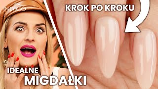 Idealne paznokcie migdałki  jak zrobić  Przedłużanie paznokci żelem krok po kroku  Indigo Nails [upl. by Essenaj]