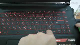 how to activate your keyboard back light from your MSI gaming laptop [upl. by Nael]