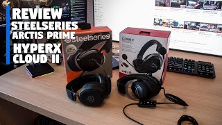 Reviewing the Steelseries Arctis Prime vs HYPERX Cloud II  WITH MIC TEST [upl. by Ynnam513]