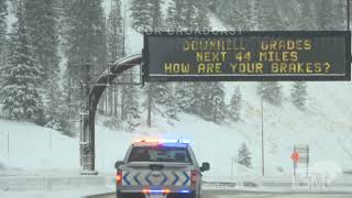 12242021 Silverthorne CoI 70 Closure Truck SlidingCars Stuck [upl. by Loleta]