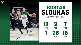 Virtus Bologna  Panathinaikos 7782  Euroleague R10 Kostas Sloukas 10 Points  15 PIR [upl. by Ahseirej]