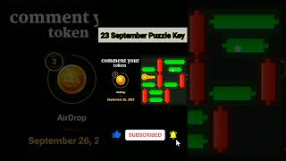 23 September puzzle key Hamster kombat daily puzzle game hamster combat mini game games trending [upl. by Ahsed740]