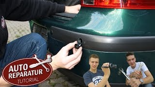 Einparkhilfe nachrüsten  PDC einbauen Golf 4 IV  park distance control  DIY Tutorial [upl. by Franchot]