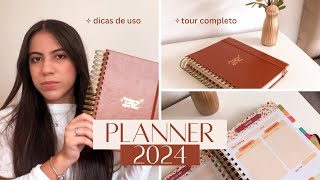 MEU PLANNER PERFEITO 2024  CAPA COURO TOUR COMPLETO E [upl. by Odnarb836]