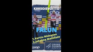 Kerttu Niskanen voitti 10 km perinteisen Johanna Matintalo hopealle Falunissa Historiallista ⛷🎿⛷ [upl. by Rey]