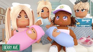 Family BABYSITTING Routine With BESTFRIENDS TWINS On Berry Avenue 👶 Roblox Voiced Roleplay [upl. by Manchester834]