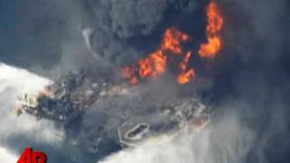 Oil Rig Explodes Off Louisiana Coast 11 Missing [upl. by Kamilah]