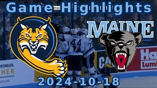 Maine vs Quinnipiac Game Highlights 20241018 [upl. by Claudette]