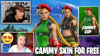 Streamers Play Cammy Cup To Get Free Cammy Skin In Fortnite [upl. by Wager]