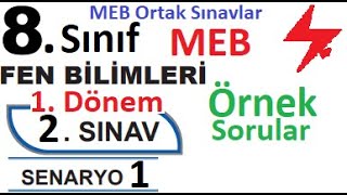 8 Sınıf  Fen Bilimleri  1 Dönem  2 Ortak Yazılı  Senaryo 1  Örnek Sorular  MEB Örnek Sınav [upl. by Saylor]