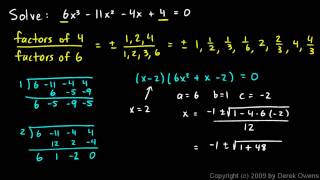 Algebra 2 607h  Rational Zeros Theorem Part 8 [upl. by Alehs]