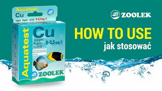 Aquatest Cu Jak stosować How to use [upl. by Ardnuasak34]