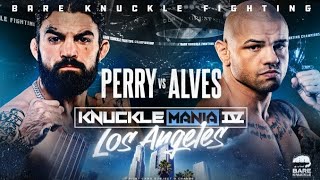 MIKE PERRY VS THIAGO ALVES LIVESTREAM BKFC KNUCKLEMANIA 4 FULL FIGHT NIGHT COMPANION PLAY BY PLAY [upl. by Litnahs119]