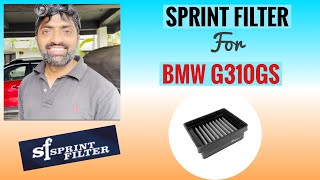 BMW G310GS  SPRINT AIR FILTER [upl. by Ardnwahs]