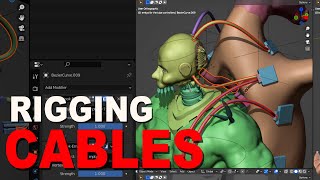 How To Rig Cables  Blender Tutorial [upl. by Ramsey291]