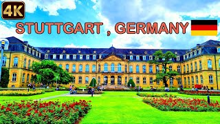 Stuttgart Germany  Walking tour 4K  From Urban Vibes to Serene Parks in Stuttgart [upl. by Magda]