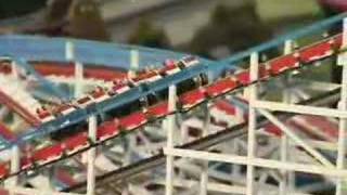 Lionel O gauge trains amp amusement park roller coaster [upl. by Ximenez]