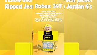 Trending Yellow ROBLOX Outfits [upl. by Nolasba642]