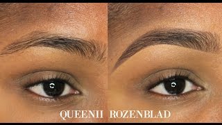 quotNaturalquot Eye Brow tutorial using Pencil  Queenii Rozenblad [upl. by Araiek27]