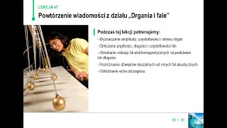 Fizyka  klasa 8  Powtórzenie wiadomości z działu Drgania i fale [upl. by Sirtimed]