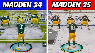 Madden 25 vs Madden 24 Side by Side Comparison [upl. by Vivi]