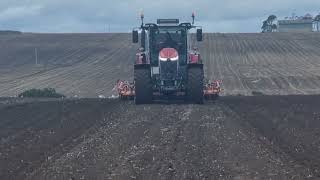 agOpenGPS seeding with Massy 8S245 and Vaderstad 4m drill [upl. by Hedelman]