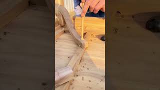 Firmly securing process of a wooden table leg [upl. by Haswell]