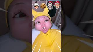 Which Santa Stole the Cookie 🎅🤯🍪 shorts pikachumemes ghost [upl. by Ahsienahs]